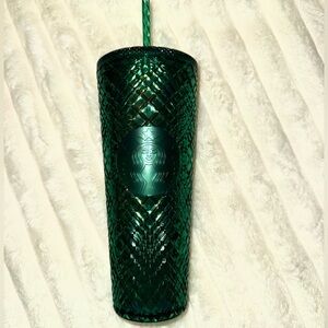 Starbucks Emerald Textured Cup with Straw